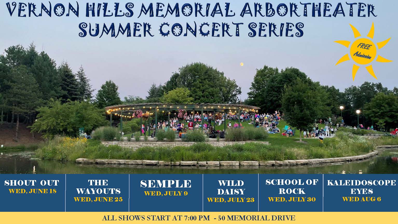 2025 Vernon Hills Memorial Arbortheater Concert Series